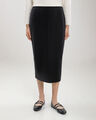 Falda Midi Textura,NEGRO